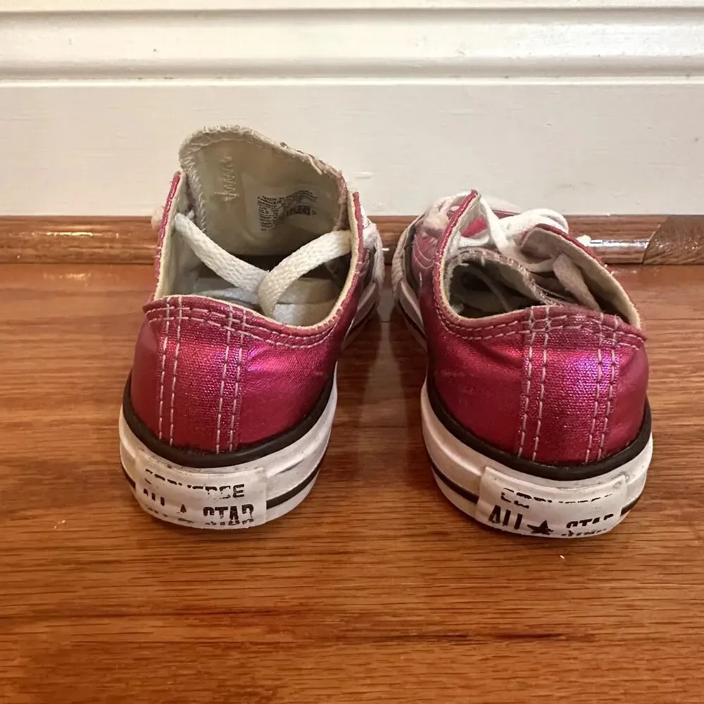 Pink metallic Converse Sneakers sz 10.5 Low Top Pink Converse